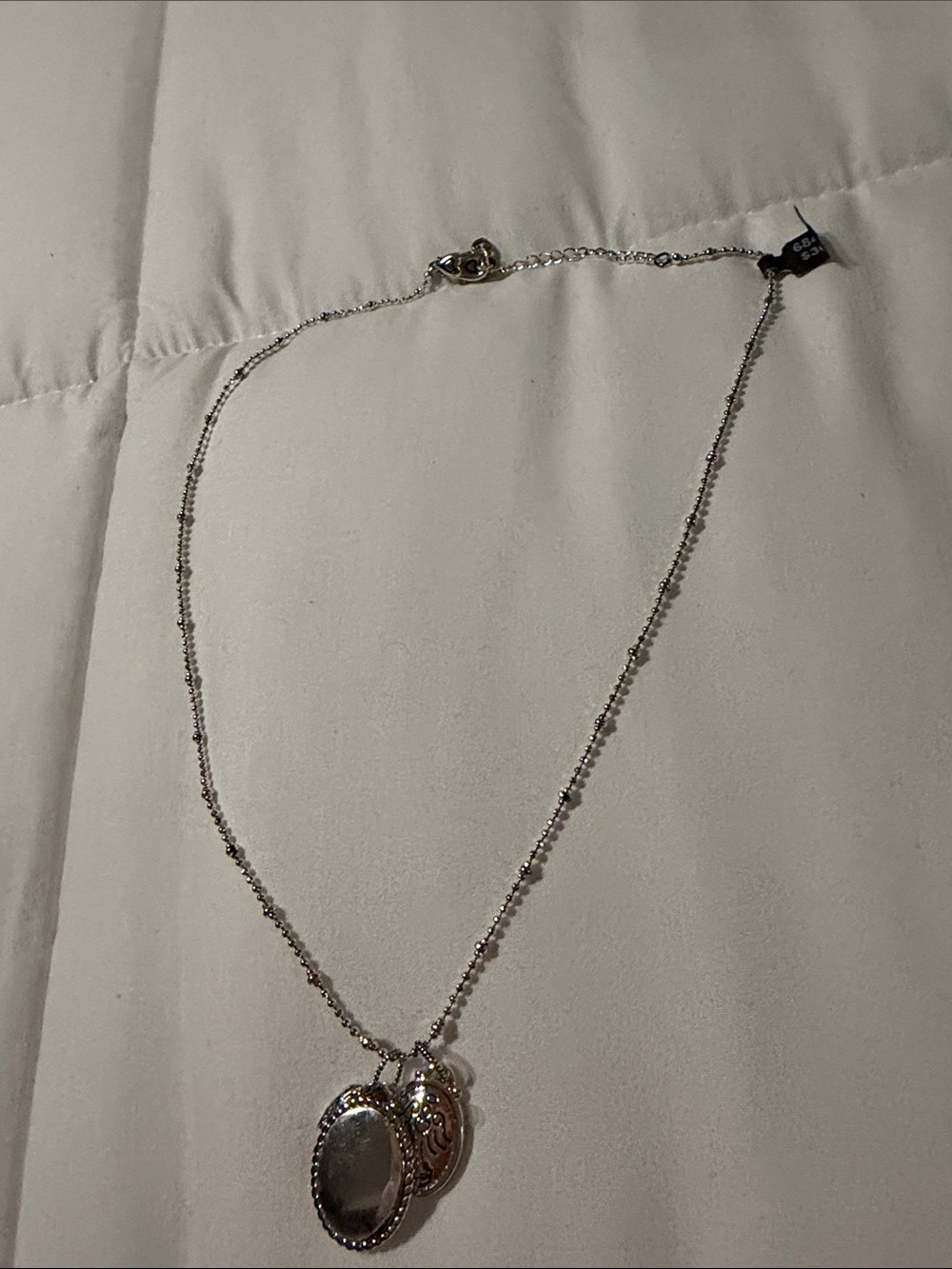 Silver Locket Pendant Necklace - Women Jewelry